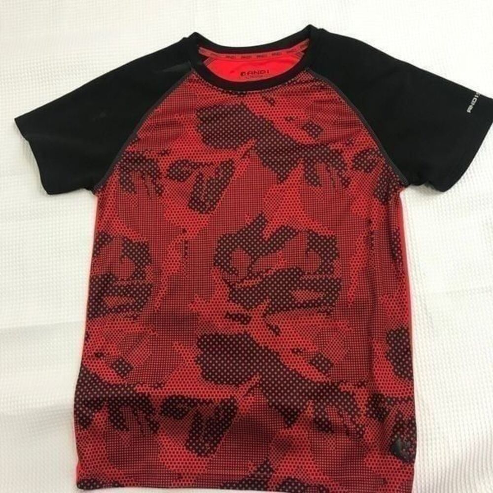 And1 red/blk T-Shirt size L10/12 ..0303